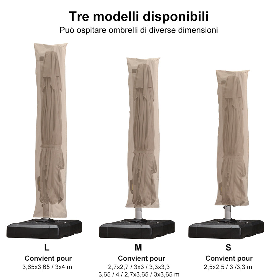 PURPLE LEAF copertina per ombrellone con cerniera per esterni