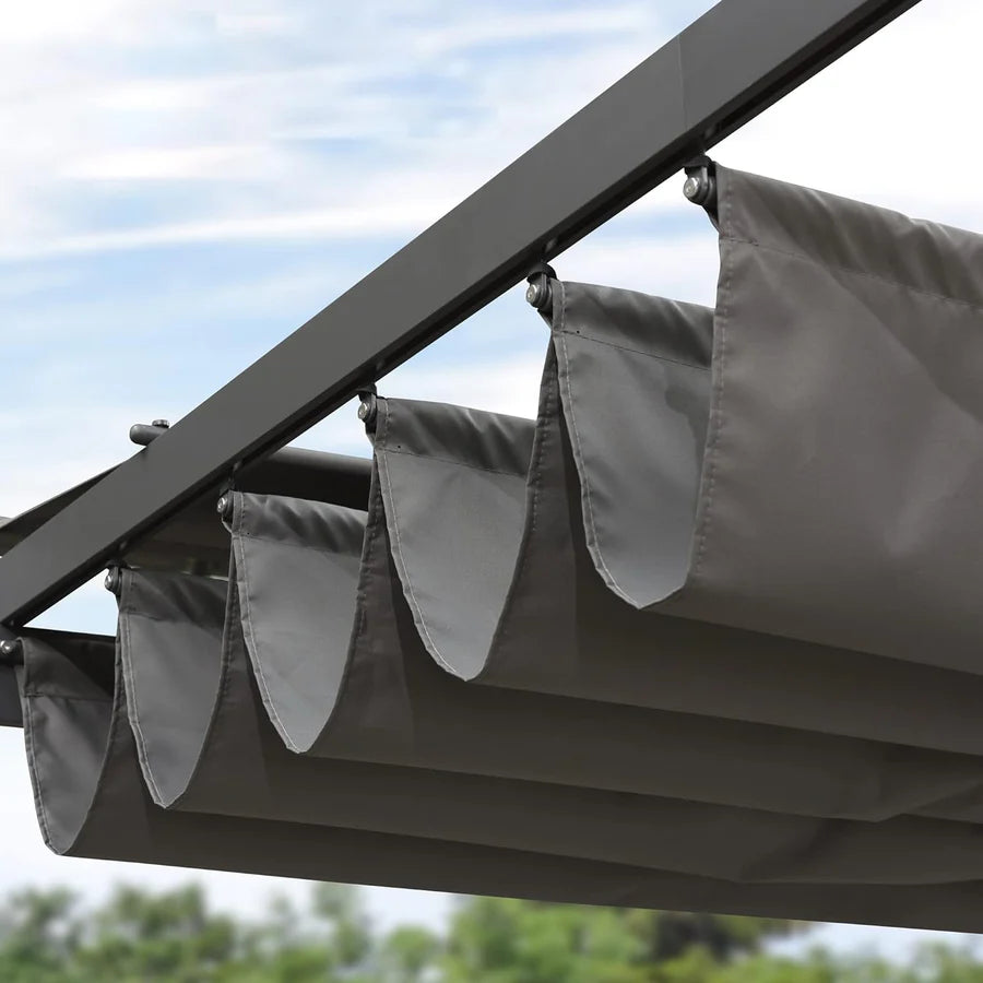 PURPLE LEAF Pergola Alluminio Pergolato da Giardino con Tetto ha Scomparsa Per Giardino Pergolati Terrazzo