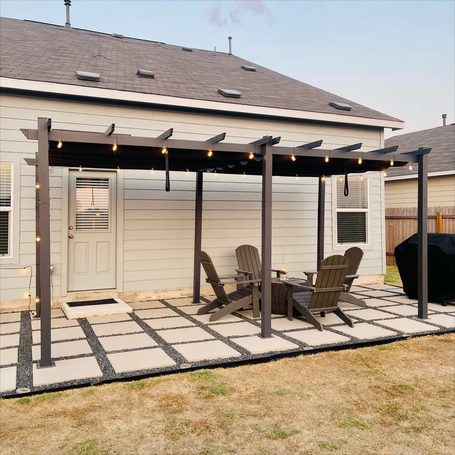 PURPLE LEAF Pergola Alluminio Pergolato da Giardino con Tetto ha Scomparsa Per Giardino Pergolati Terrazzo