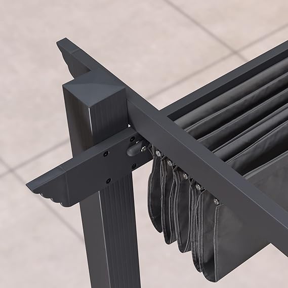 PURPLE LEAF Pergola Alluminio Pergolato da Giardino con Tetto ha Scomparsa Per Giardino Pergolati Terrazzo