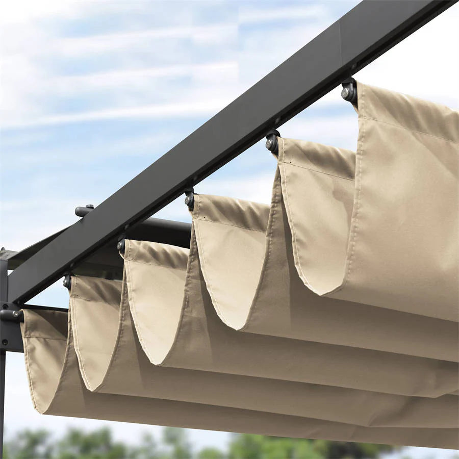 PURPLE LEAF Pergola Alluminio Pergolato da Giardino con Tetto ha Scomparsa Per Giardino Pergolati Terrazzo