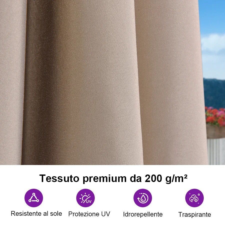 PURPLE LEAF Ombrellone in Alluminio per Giardino, Terrazza e Attività Commerciali – Robusto Ombrellone da Esterno, Con Base