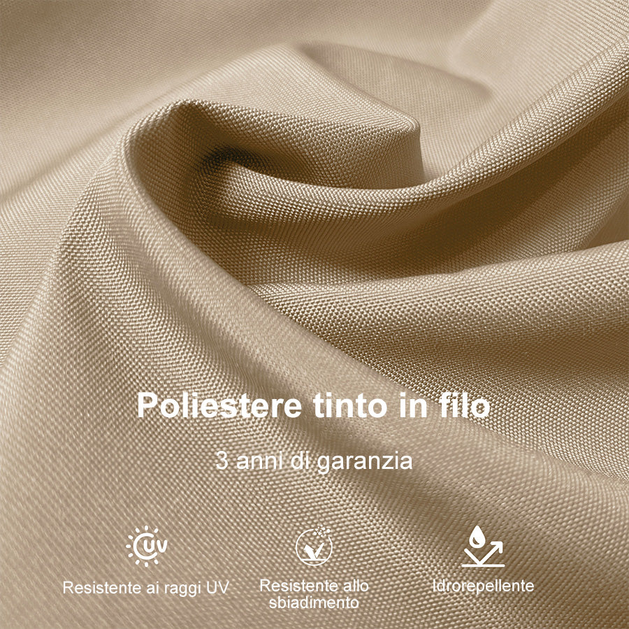 PURPLE LEAF Ombrellone da Giardino Bianco, Grande e Conveniente ,con Base