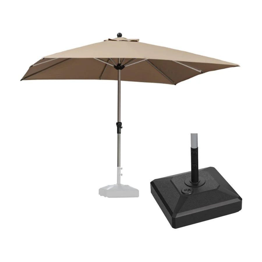 PURPLE LEAF Ombrelloni da Giardino, Ombrellone da Tavolo, Ombrellone con Montante centrale, Adatti per Giardino, Terrazza e Mercati ,Con Base