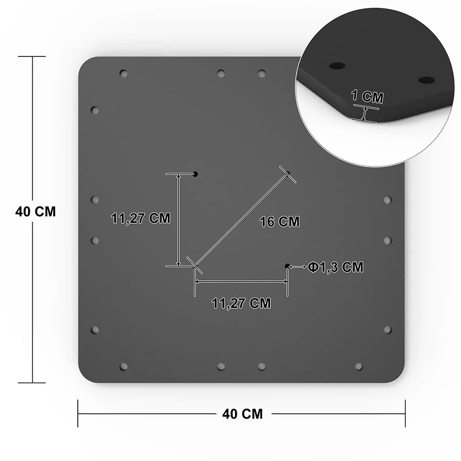 PURPLE LEAF Base per ombrellone in lamiera di ferro ZYBASE-TB