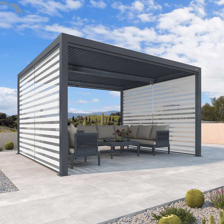 PURPLE LEAF tende avvolgibili per Pergola Bioclimatica isolamento termico protezione UV protezione solare tessuto impermeabile per terrazzo tende laterali