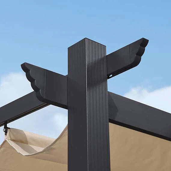 PURPLE LEAF Pergola Alluminio Pergolato da Giardino con Tetto ha Scomparsa Per Giardino Pergolati Terrazzo