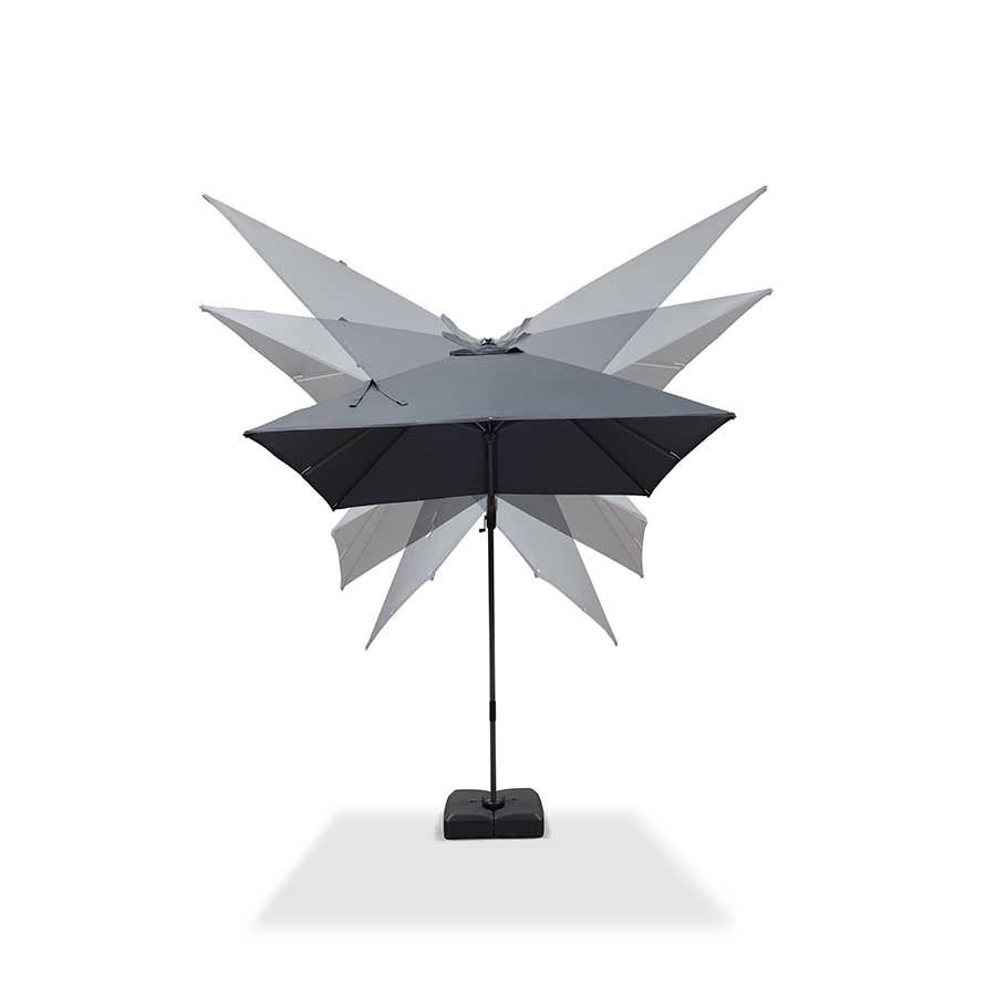 PURPLE LEAF Ombrellone da Giardino Quadrato inclinabile economico