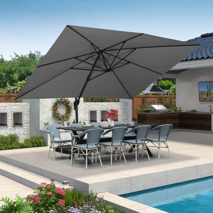 PURPLE LEAF Ombrellone da Giardino Economico Quadrato