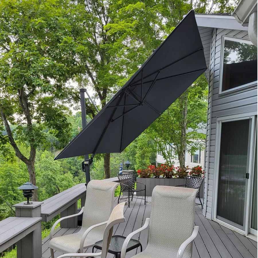 PURPLE LEAF Ombrellone da Giardino Rettangolare inclinabile economico