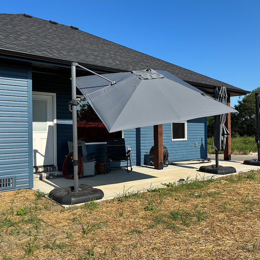 PURPLE LEAF Ombrellone da Giardino Quadrato inclinabile economico