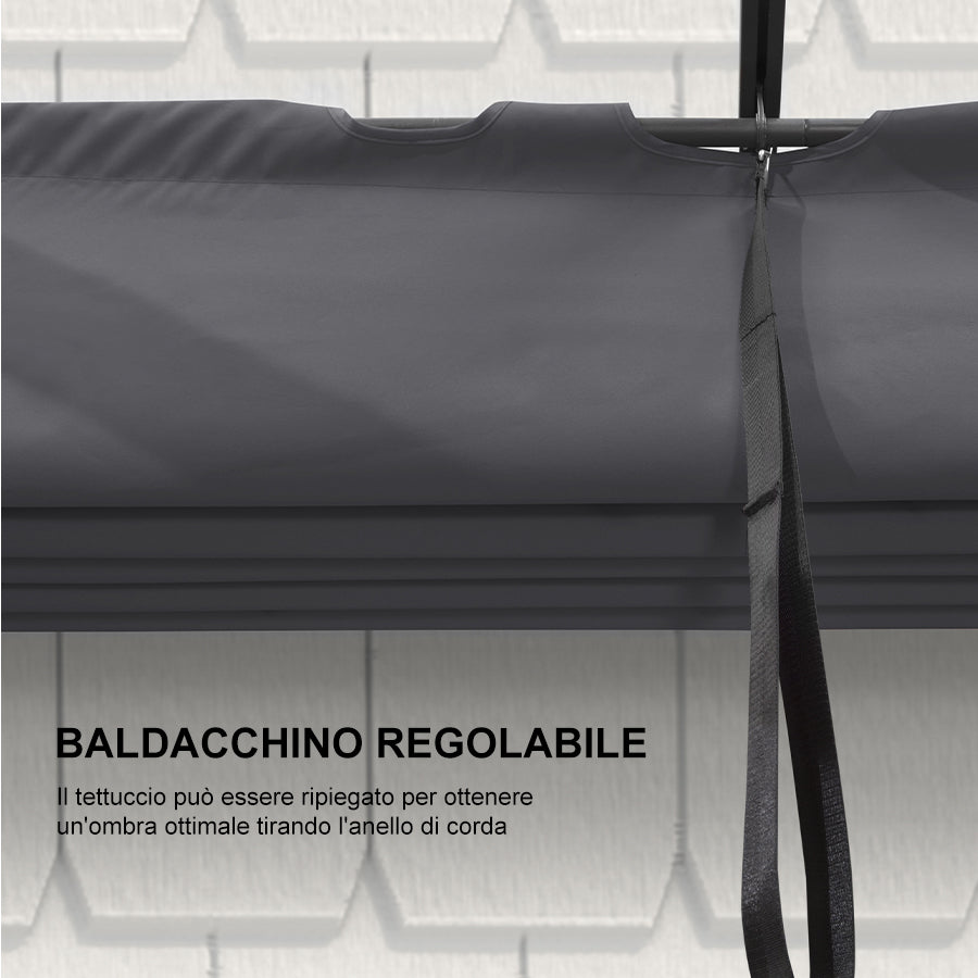 PURPLE LEAF Pergola Alluminio Pergolato da Giardino con Tetto ha Scomparsa Per Giardino Pergolati Terrazzo