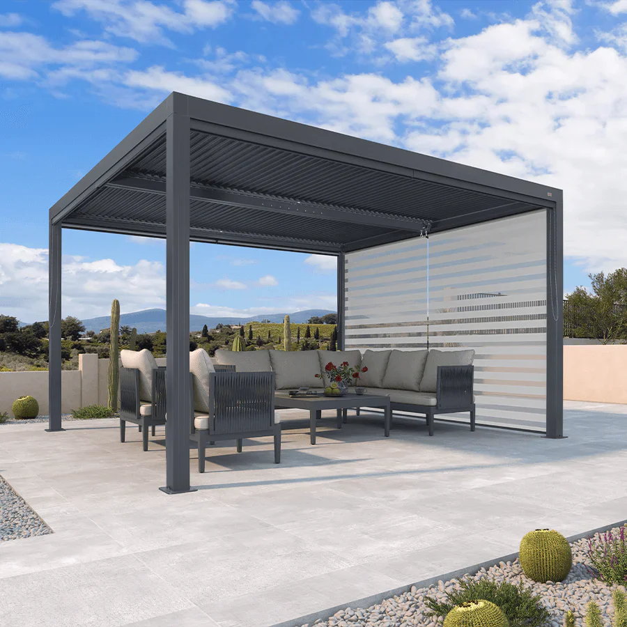 PURPLE LEAF tende avvolgibili per Pergola Bioclimatica isolamento termico protezione UV protezione solare tessuto impermeabile per terrazzo tende laterali