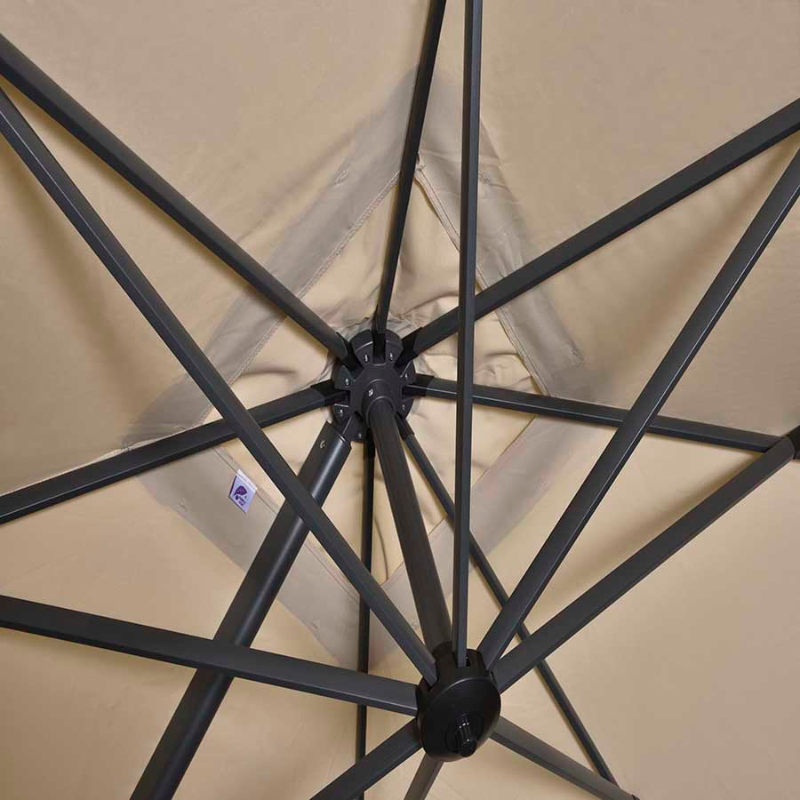 PURPLE LEAF Ombrellone da Giardino Quadrato inclinabile economico ,con Base