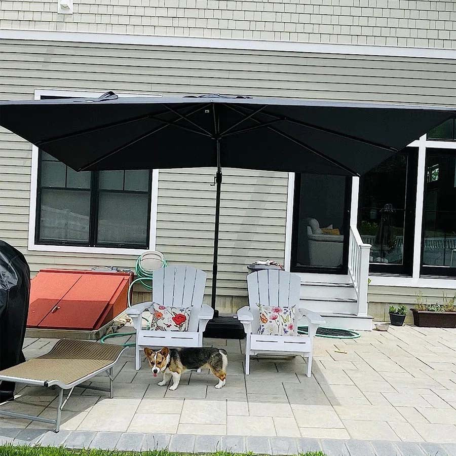 PURPLE LEAF Ombrellone da Giardino Economico Quadrato