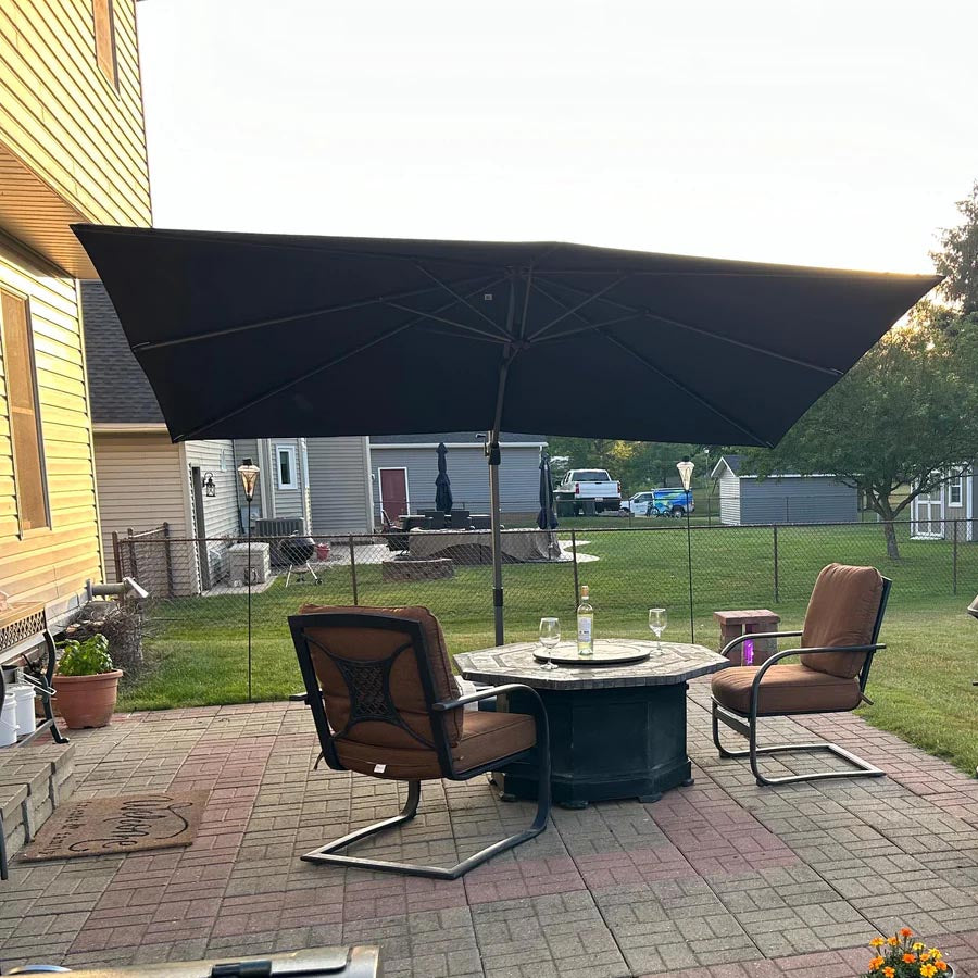 PURPLE LEAF Ombrellone da Giardino Economico Quadrato