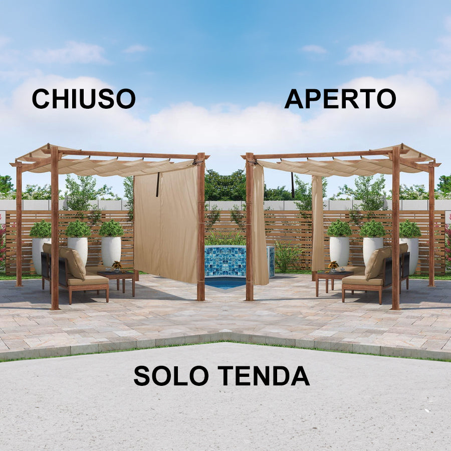 PURPLE LEAF Tende da Esterno Retrattili con Protezione UV e Privacy adatto solo per PURPLE LEAF