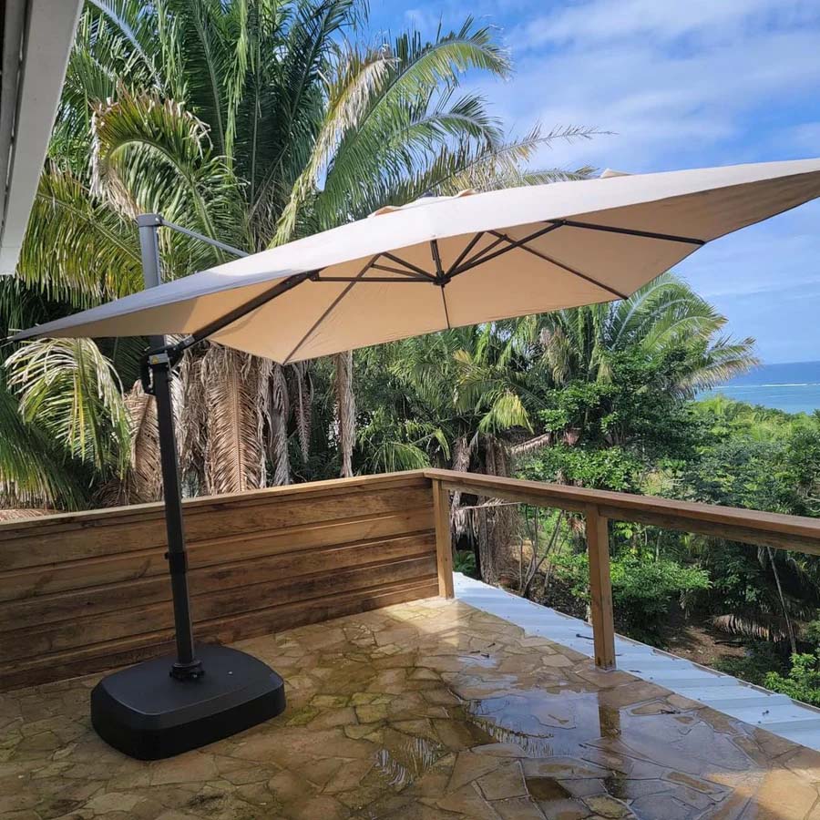 PURPLE LEAF Ombrellone da Giardino Economico Quadrato