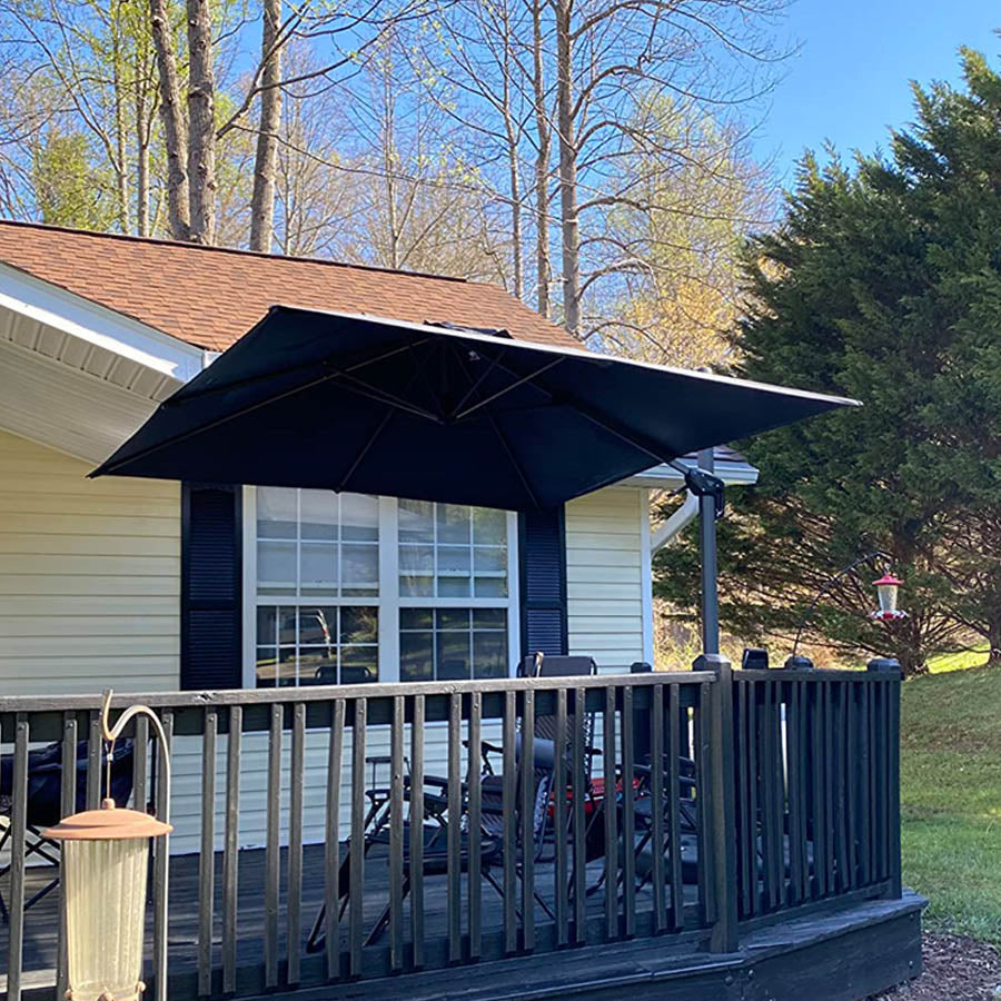 PURPLE LEAF Ombrellone da Giardino Economico Quadrato