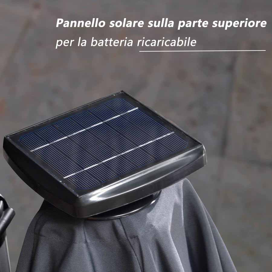 PURPLE LEAF Ombrellone Quadrati da Giardino con Doppio Top e luci ,con Base