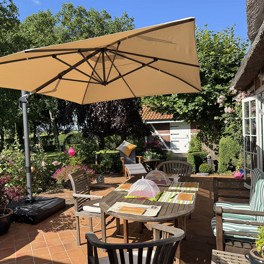 PURPLE LEAF Ombrellone da Giardino Economico Quadrato