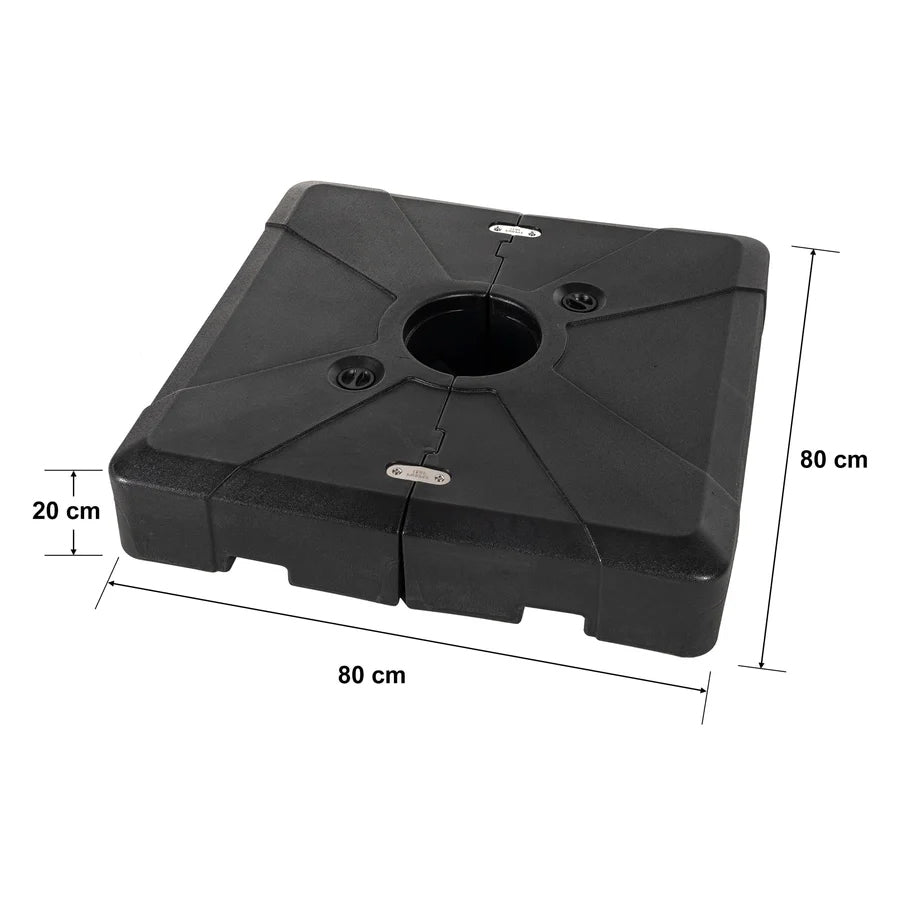 PURPLE LEAF BASE-1 supporto per ombrellone a braccio, base riempibile con acqua o sabbia, per ombrellone a braccio, base da 100 kg