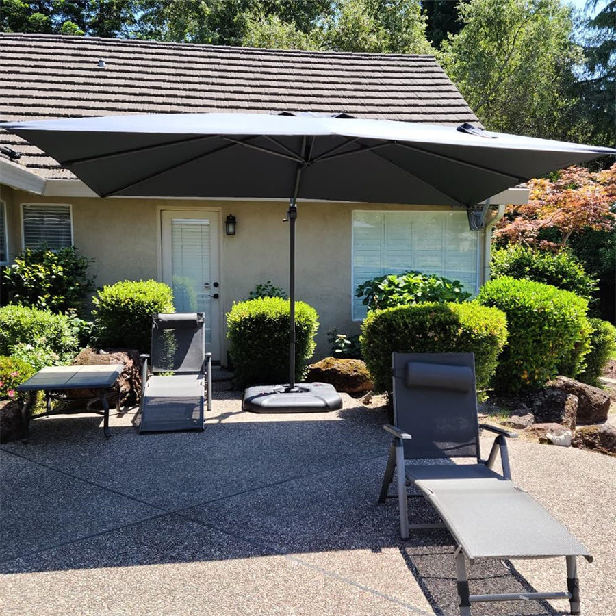 PURPLELEAF Ombrellone da Giardino Economico Quadrato ,con Base