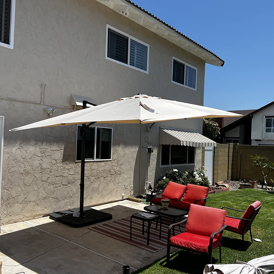 PURPLE LEAF Ombrellone da Giardino Economico Quadrato