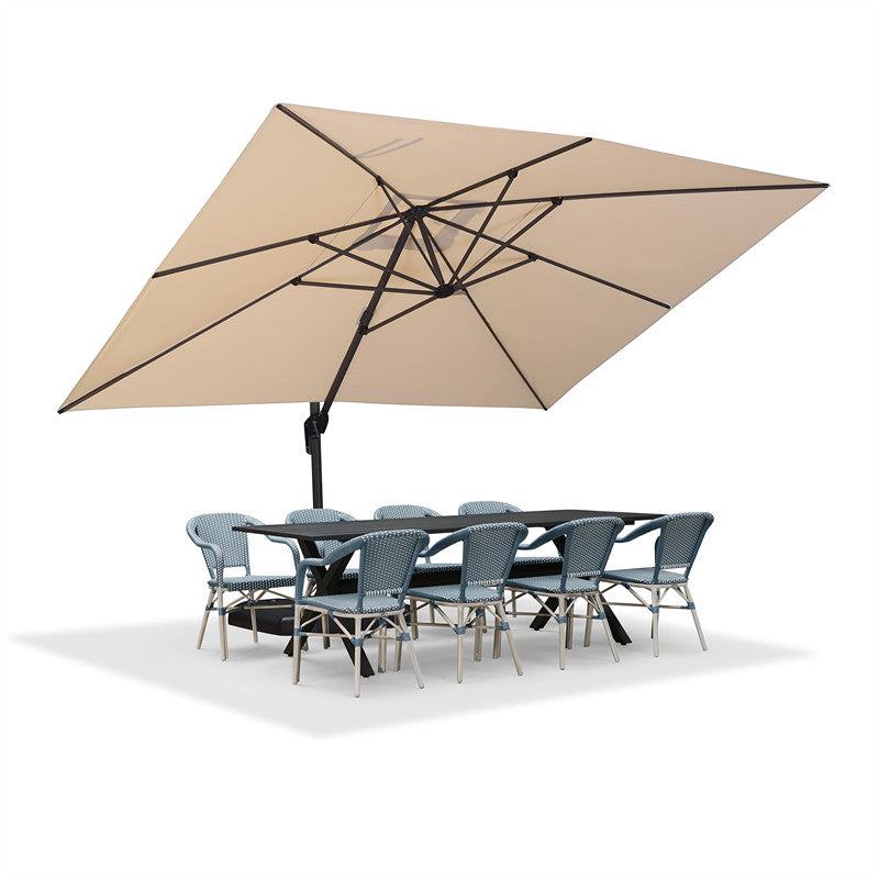 PURPLELEAF Ombrellone da Giardino Economico Quadrato ,con Base