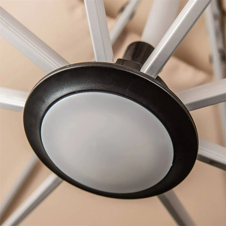 PURPLE LEAF Luce LED per Ombrellone con Telecomando, 12 Colori e Luminosità Regolabile per Esterni