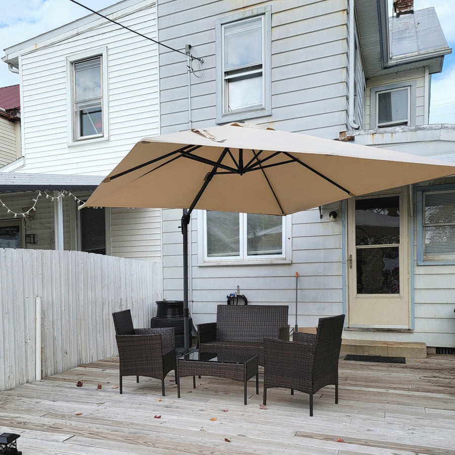 PURPLE LEAF Ombrellone da Giardino Economico Quadrato