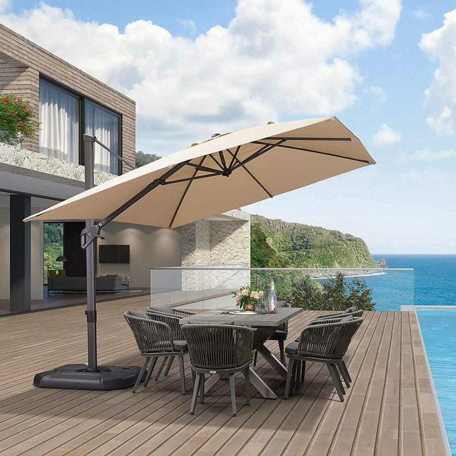 PURPLE LEAF Ombrellone da Giardino Economico Quadrato