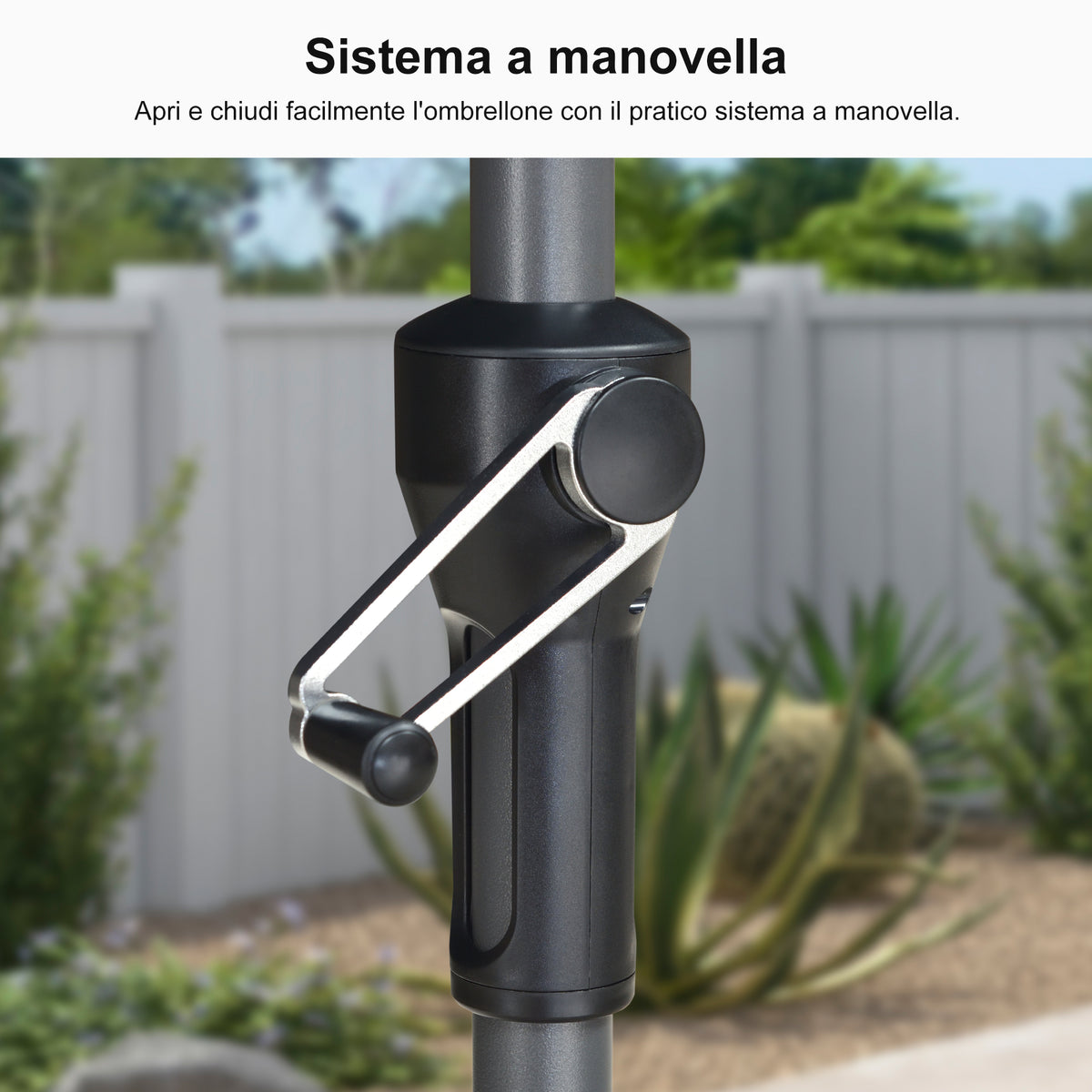 PURPLE LEAF Ombrellone in Alluminio per Giardino, Terrazza e Attività Commerciali – Robusto Ombrellone da Esterno