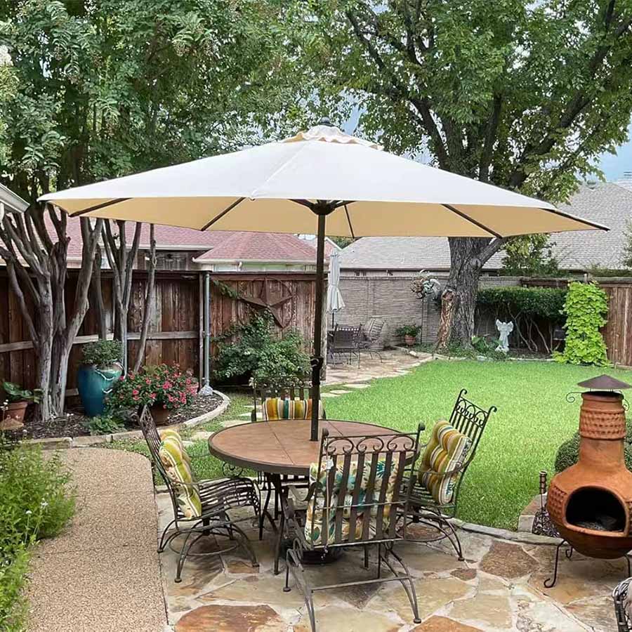 PURPLE LEAF Ombrellone in Alluminio per Giardino, Terrazza e Attività Commerciali – Robusto Ombrellone da Esterno, Con Base