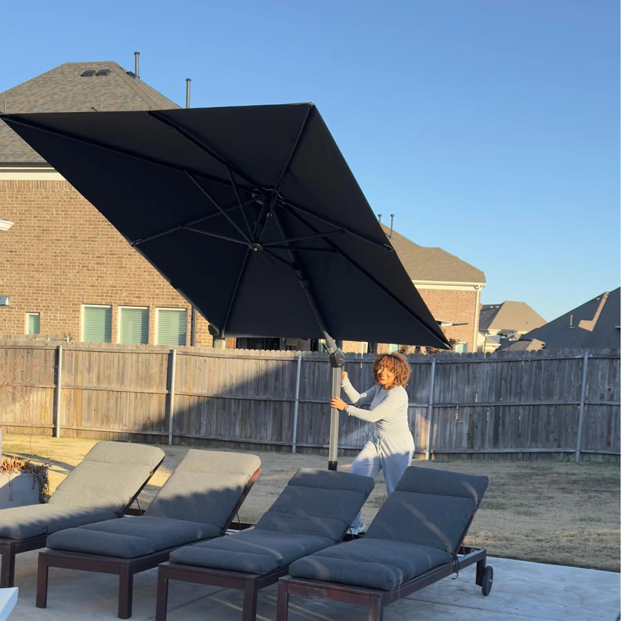 PURPLE LEAF Ombrellone da Giardino Rettangolare inclinabile economico