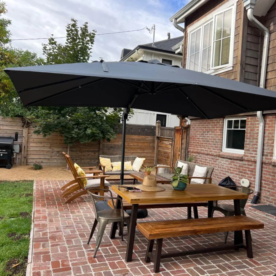 PURPLE LEAF Ombrellone da Giardino Rettangolare inclinabile economico