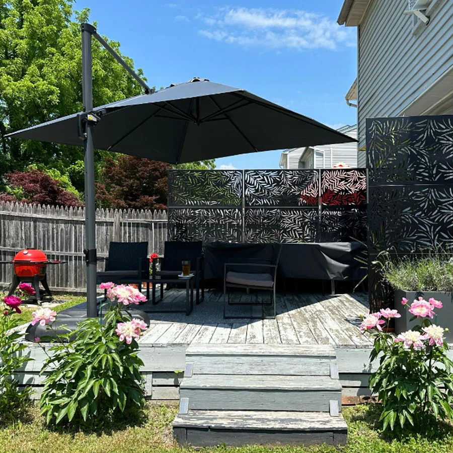 PURPLE LEAF Ombrellone da Giardino Rettangolare inclinabile economico