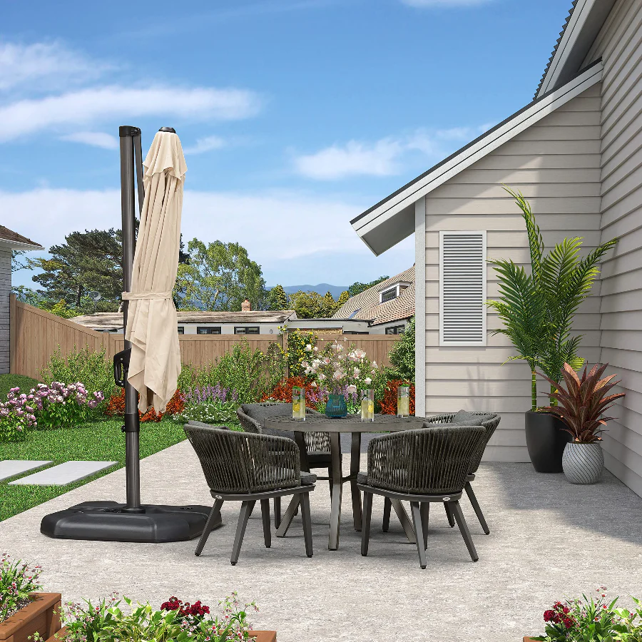 PURPLE LEAF Ombrellone da Giardino Rettangolare inclinabile economico