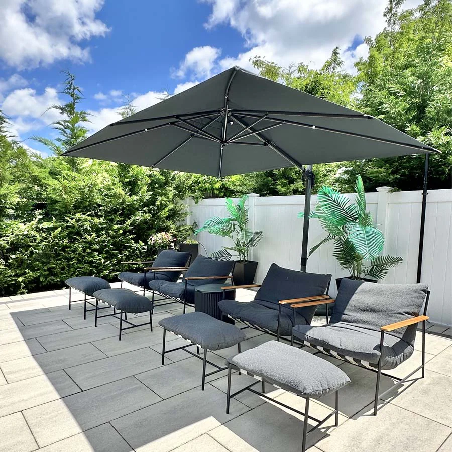 PURPLE LEAF Ombrellone da Giardino Rettangolare inclinabile economico