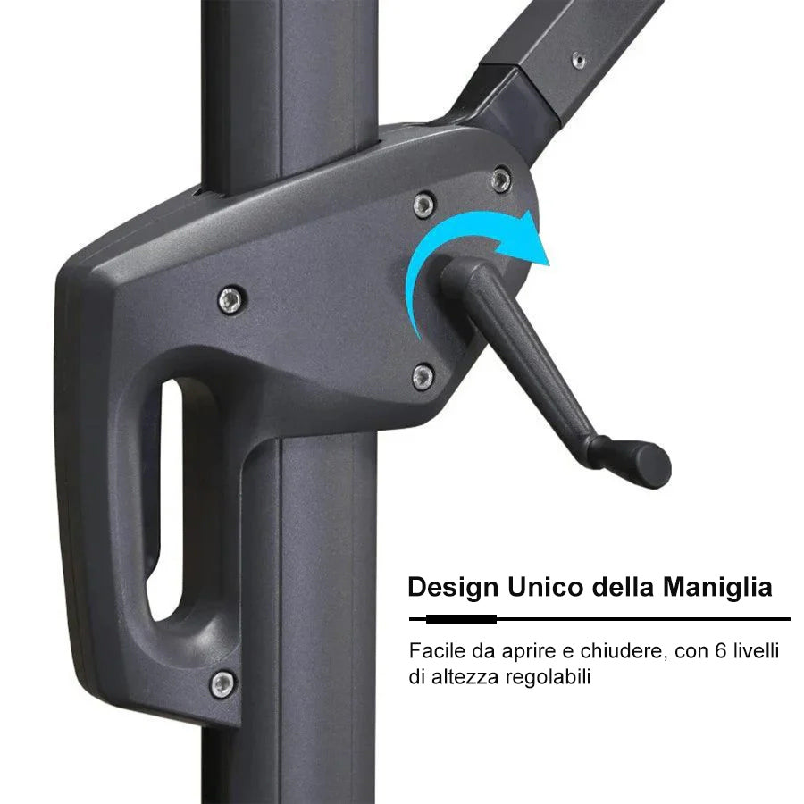 PURPLE LEAF Ombrellone doppio Top Quadrato per Giardino