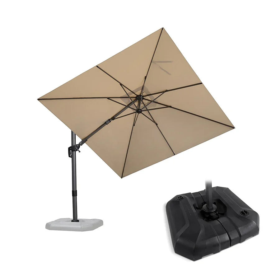 PURPLE LEAF Ombrellone da Giardino Quadrato inclinabile economico ,con Base