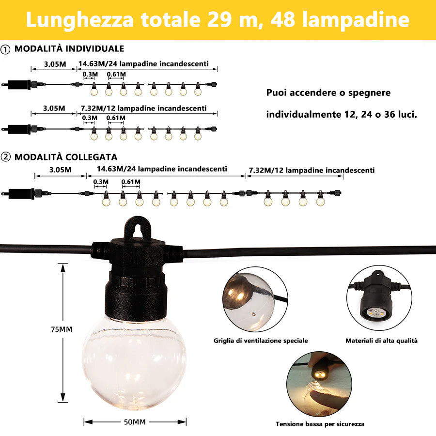 PURPLE LEAF Gazebo da Giardino Esterno,Tetto Doppio in Acciaio Galvanizzato, Resistente alla Corrosione, con Guirlanda Luminosa Trasparente, Modello Leggero - Grigio