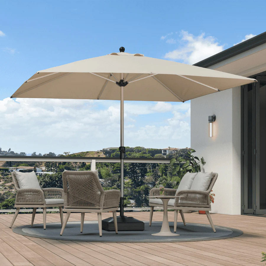 PURPLE LEAF Ombrelloni da Giardino, Ombrellone da Tavolo， Ombrellone con Montante centrale， Adatti per Giardino, Terrazza e Mercati