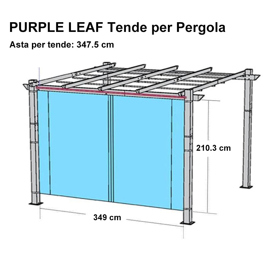 PURPLE LEAF Tende da Esterno Retrattili con Protezione UV e Privacy adatto solo per PURPLE LEAF