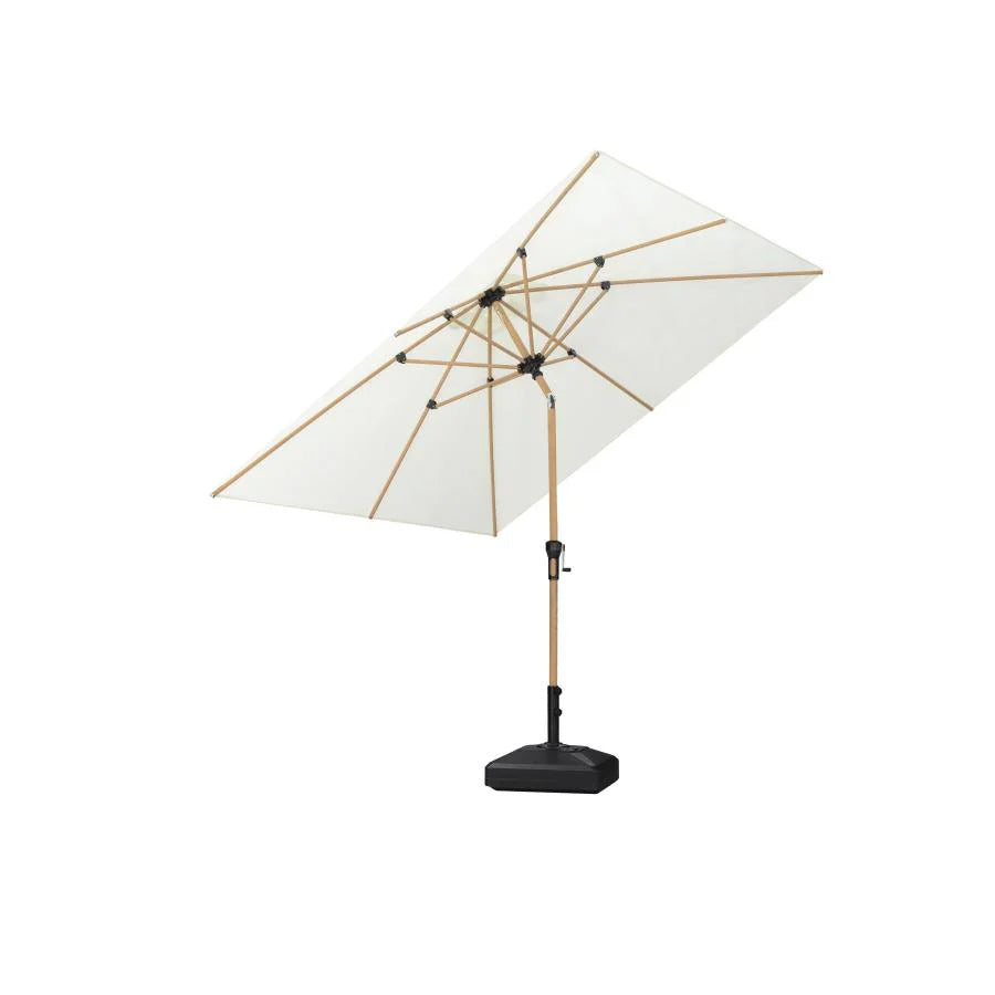 PURPLELEAF Ombrellone da Giardino Effetto Legno,Ombrellone da Esterno per Balcone,Terrazza, Patio e Giardino