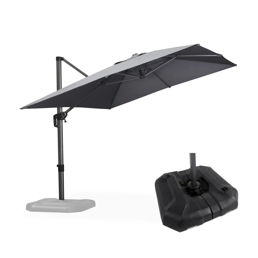 PURPLELEAF Ombrellone da Giardino Economico Quadrato ，con Base