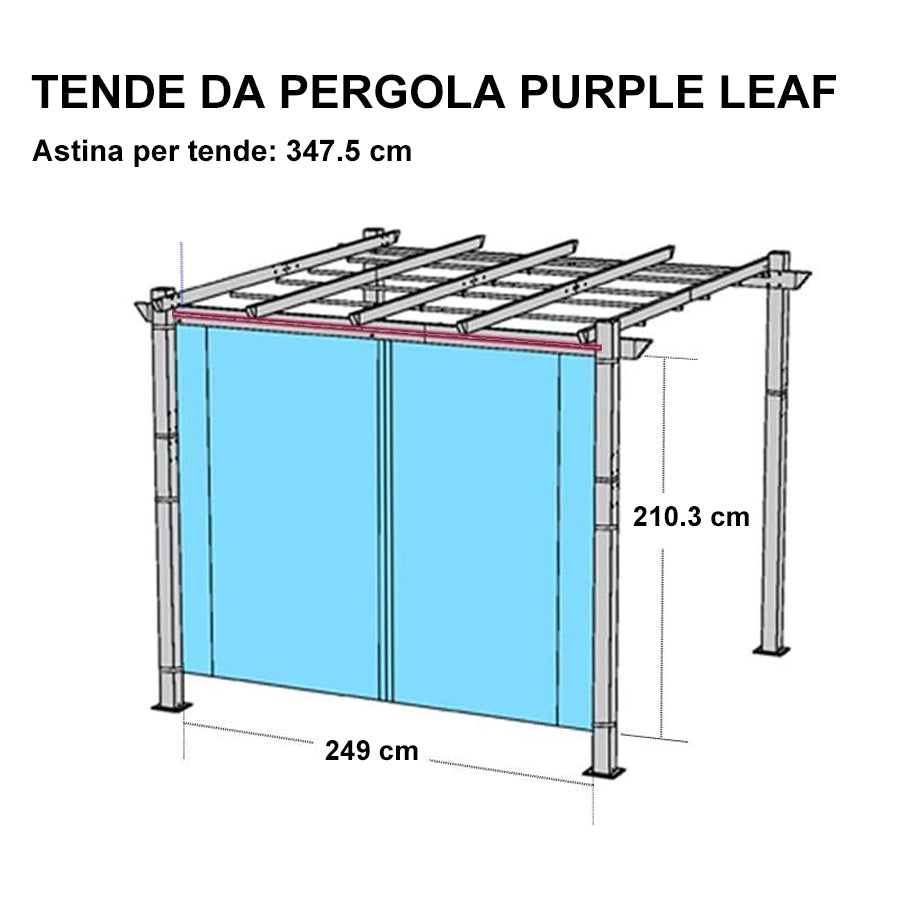 PURPLE LEAF Tende da Esterno Retrattili con Protezione UV e Privacy adatto solo per PURPLE LEAF