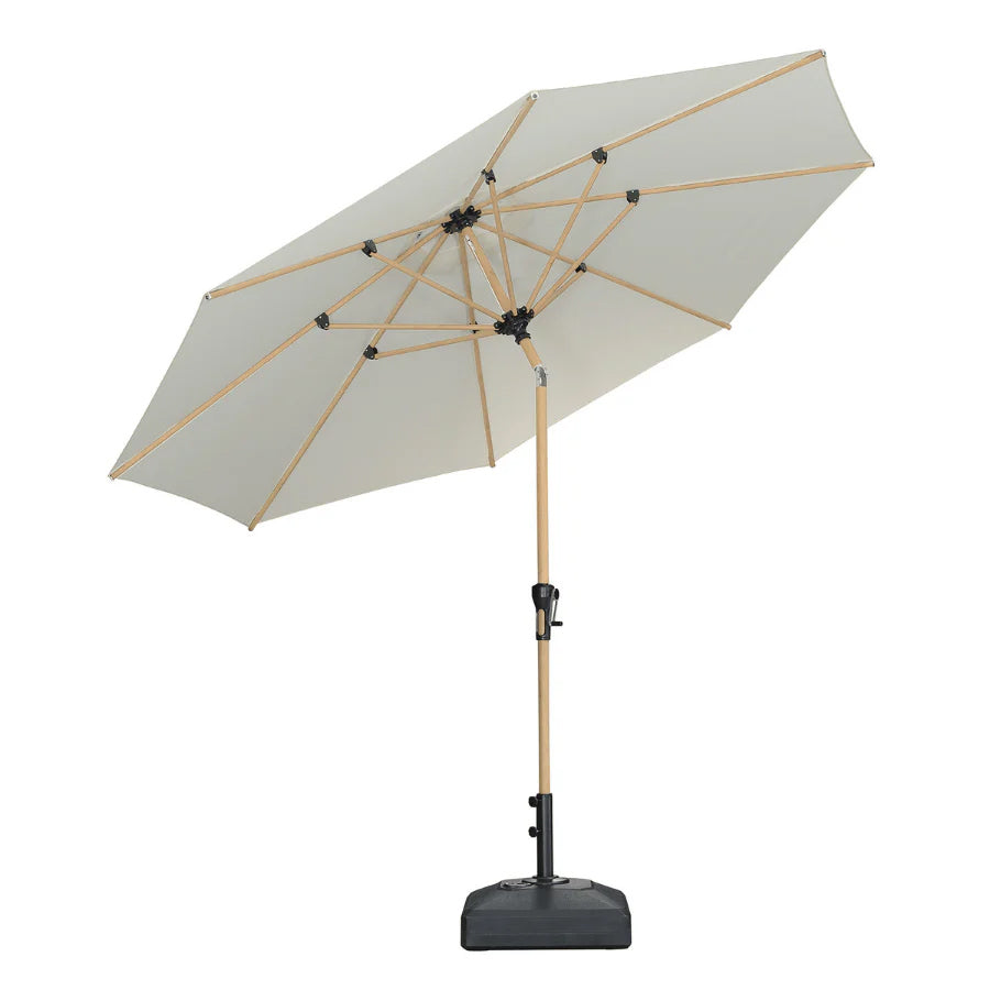 PURPLELEAF Ombrellone da Giardino Effetto Legno,Ombrellone da Esterno per Balcone,Terrazza, Patio e Giardino