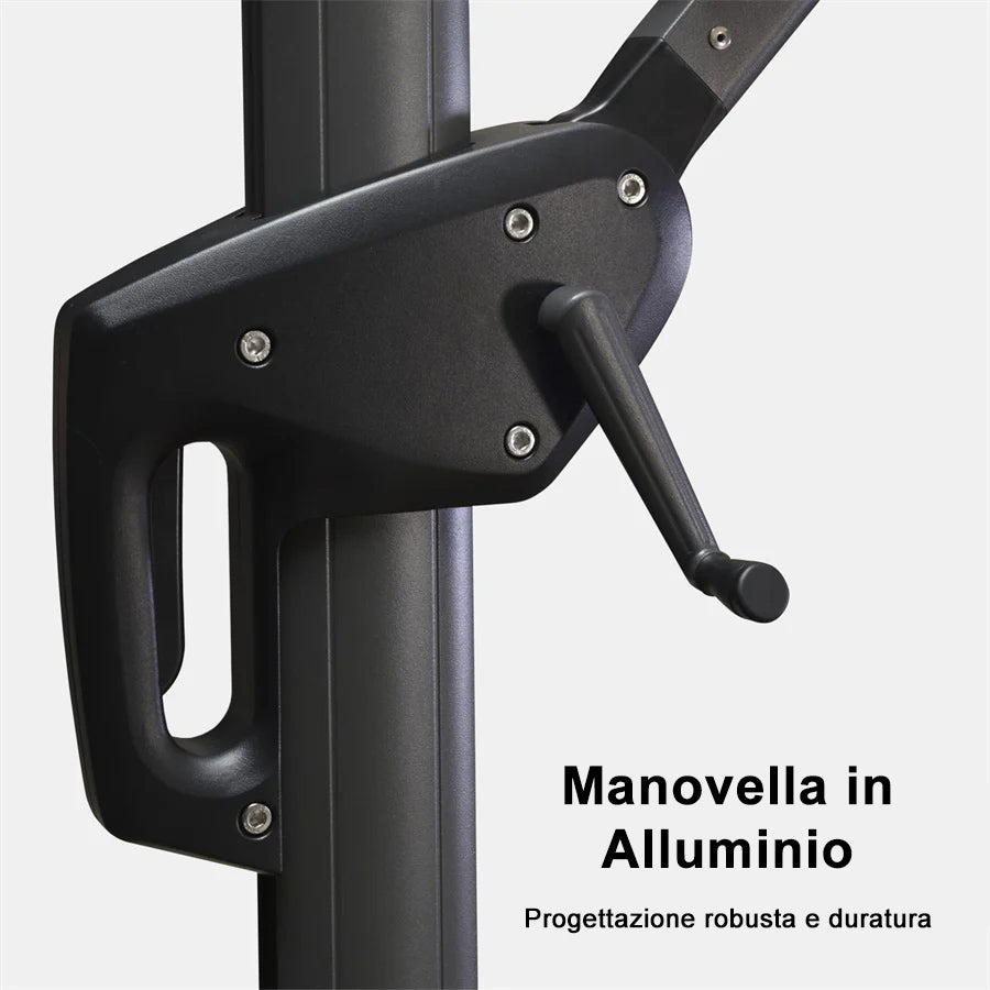 PURPLELEAF Ombrellone Rotondo da Giardino  Economy,con Base