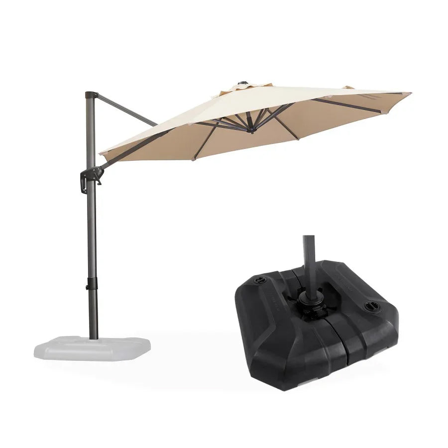 PURPLELEAF Ombrellone Rotondo da Giardino  Economy,con Base